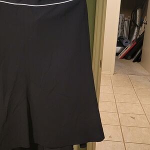 Lane Bryant Black A-Line Skirt with White Trim